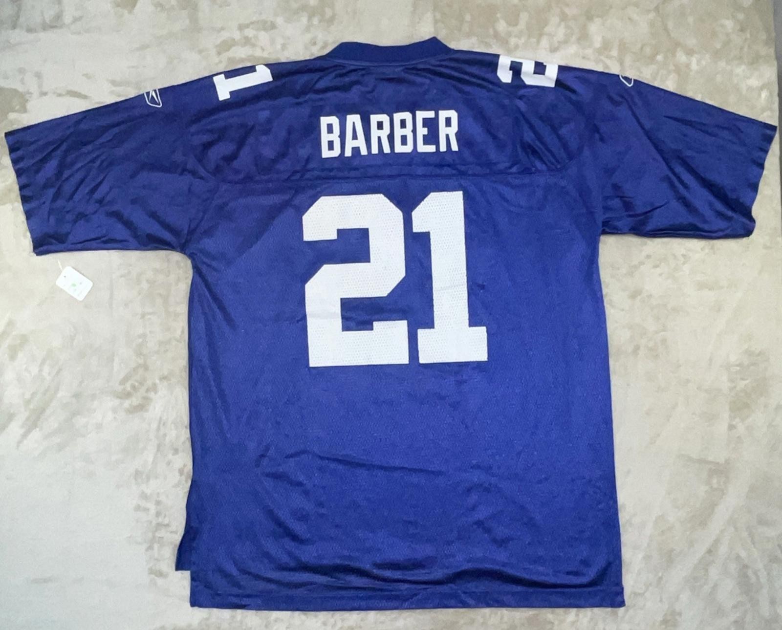NFL REEBOK NEW YORK GIANTS #21 TIKI BARBER STITCHED NEW JERSEY SIZE XL