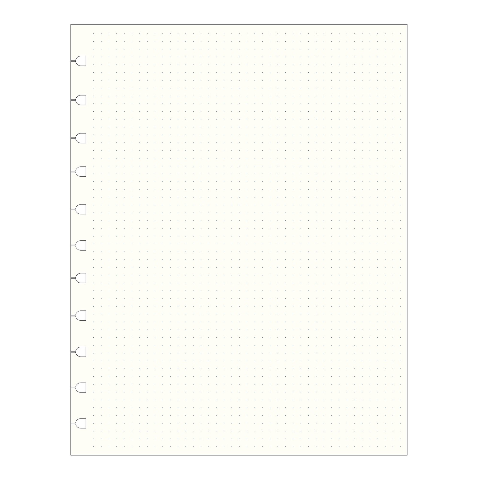 Filofax Letter Dotted Journal Refill 10.875×8.5 32 Cream Sheets Fits Refillable