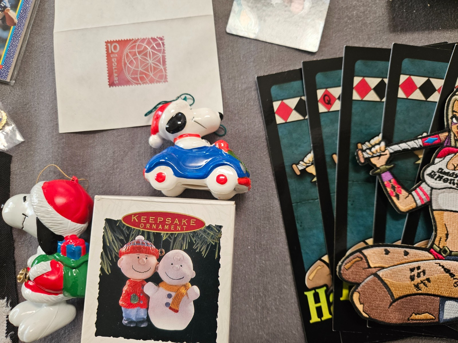 Grandpas Old Junk Drawer Lot of Coins Patches Pin Ups Cards Collectibles Etc