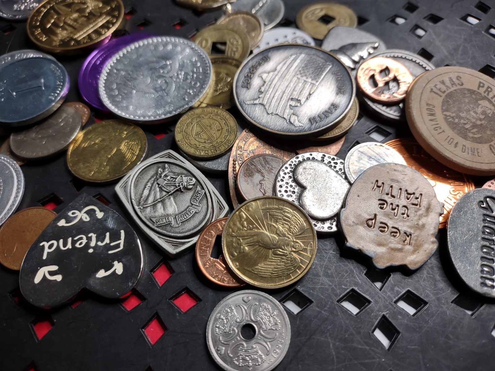 Mixed Junk Drawer Lot Mostly Tokens And Coins Junk Lot BN25