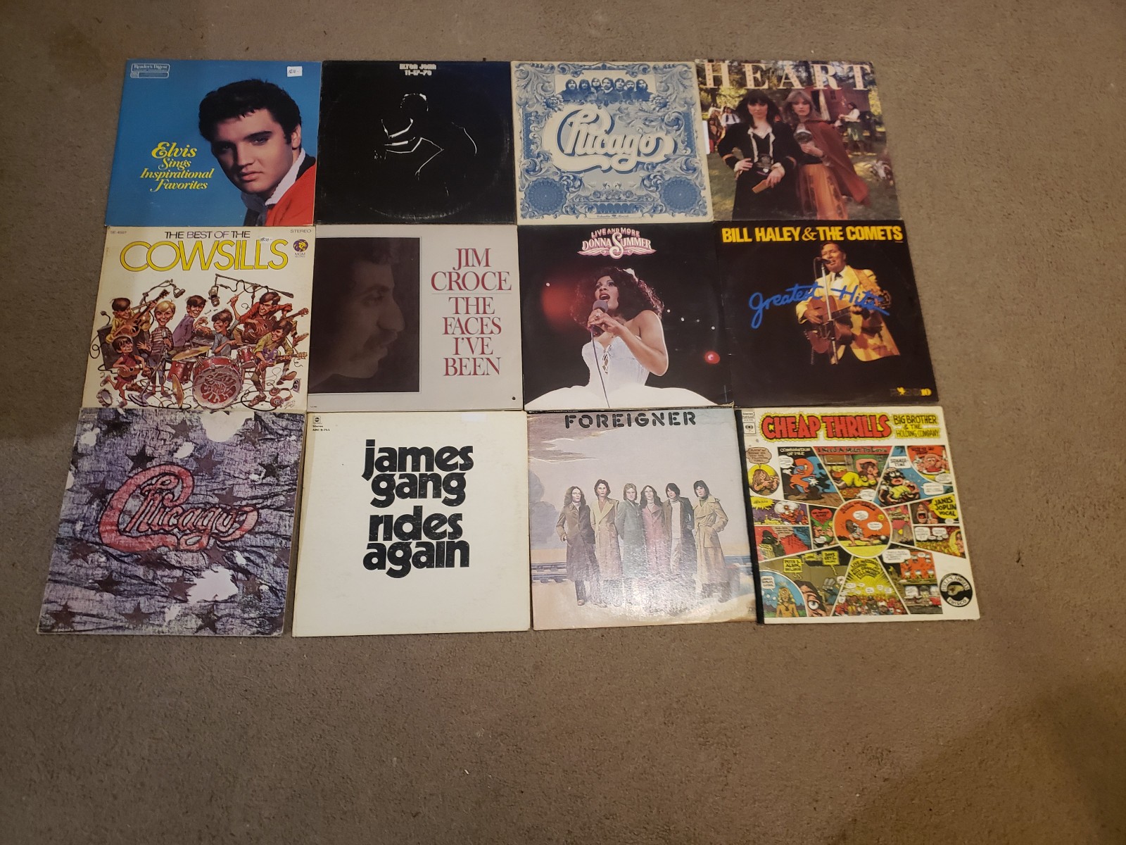 4000 RECORDS ALBUMS LOT (1/2 ROCK/POP/jazz, blues, r&b, soul) & (3/8 country)