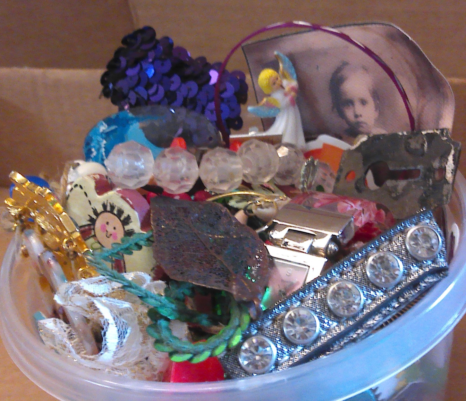 1+lb Junk Drawer Found Objects Lot Crow Confetti For Art Collage Journals Craft