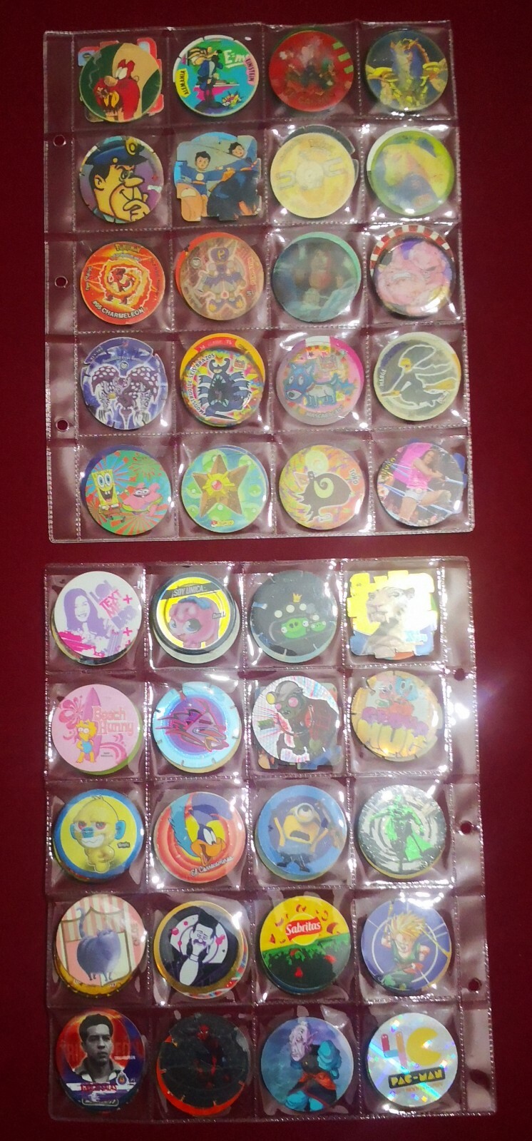 40 tazos pogs Mexico todas las generaciones 1994 hasta 2020 seiya + protector