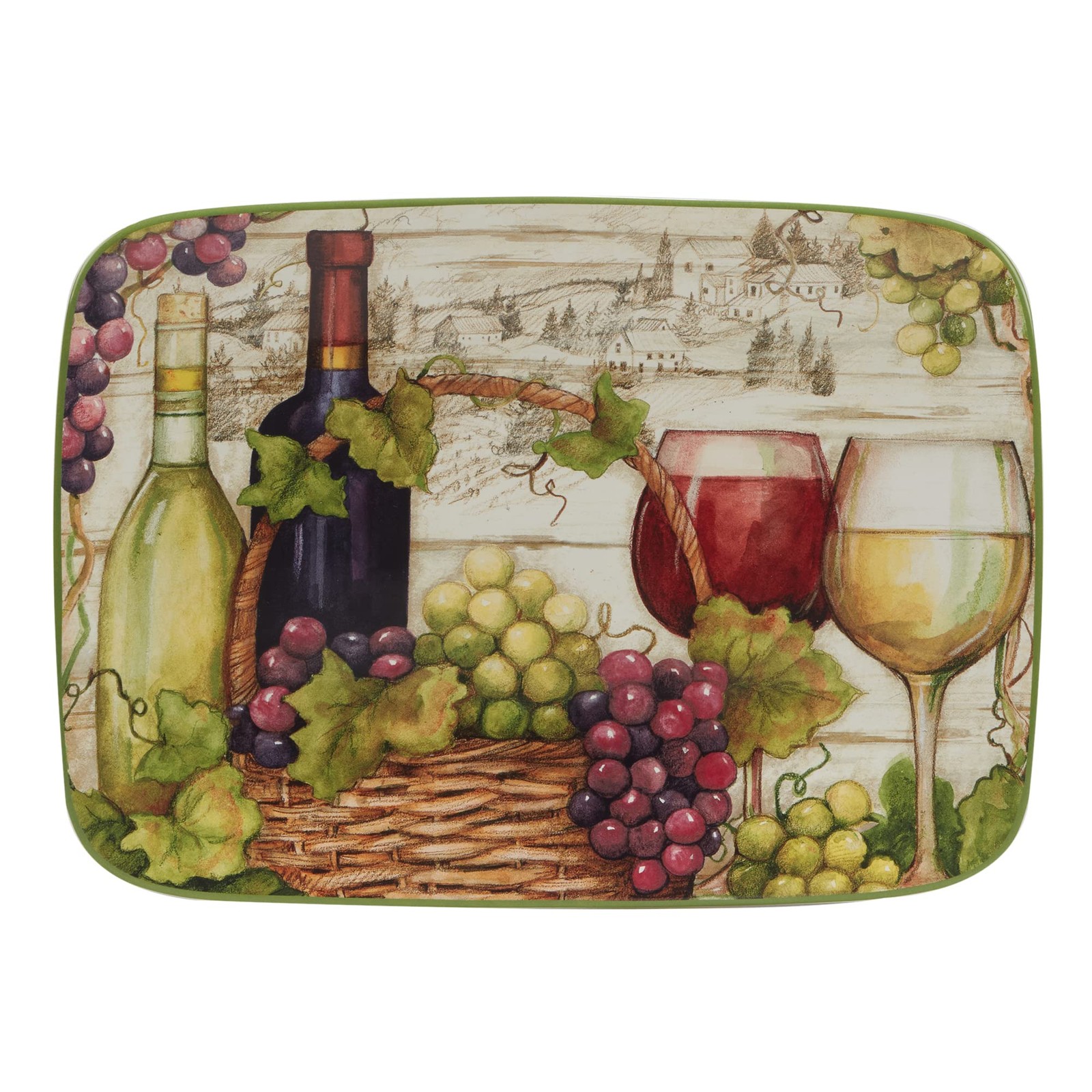 Certified International Meadow Brook Rectangular Platter 14″ x 10″