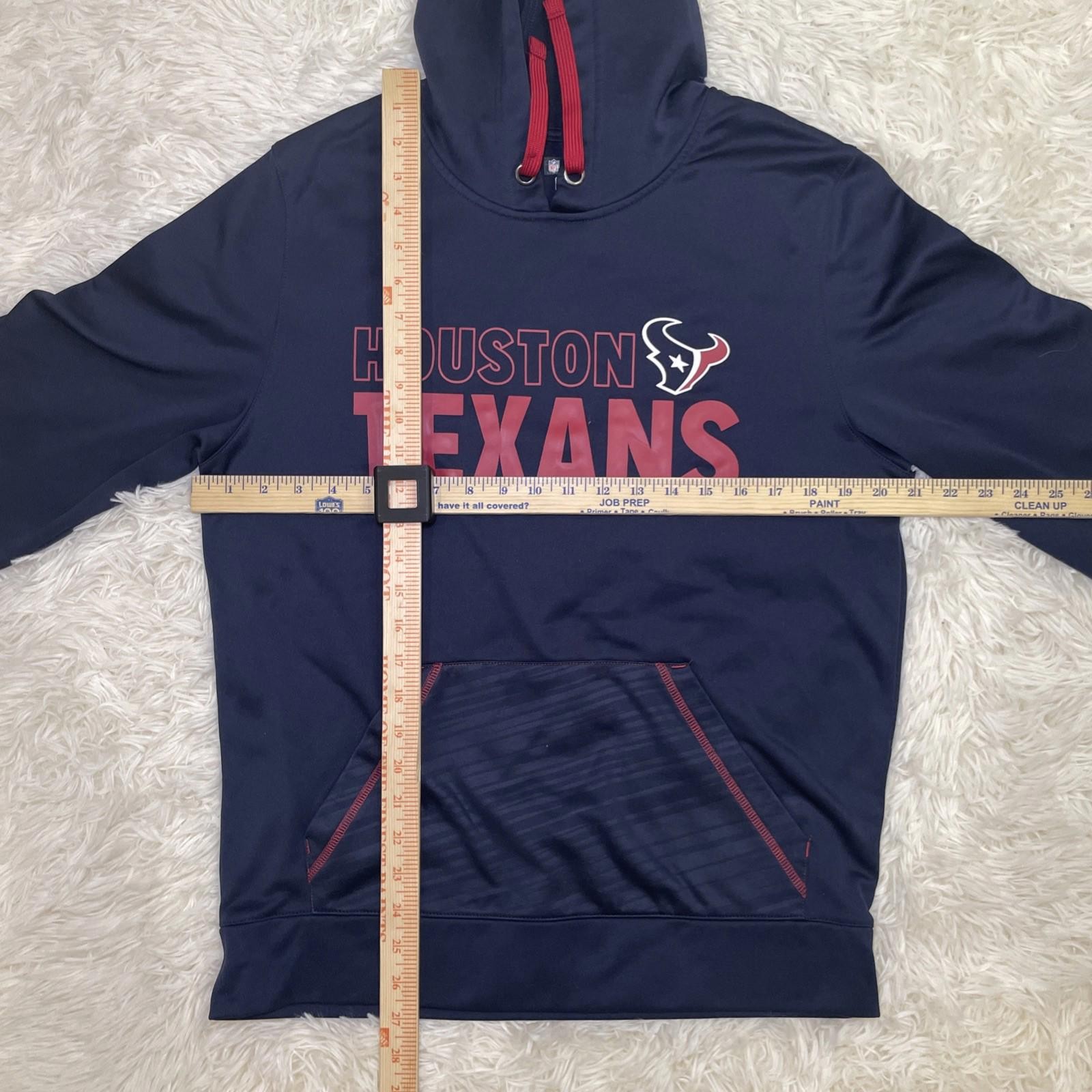 NFL Team Apparel Houston Texans Hoodie Adult Unisex Size Medium Navy Blue & Red