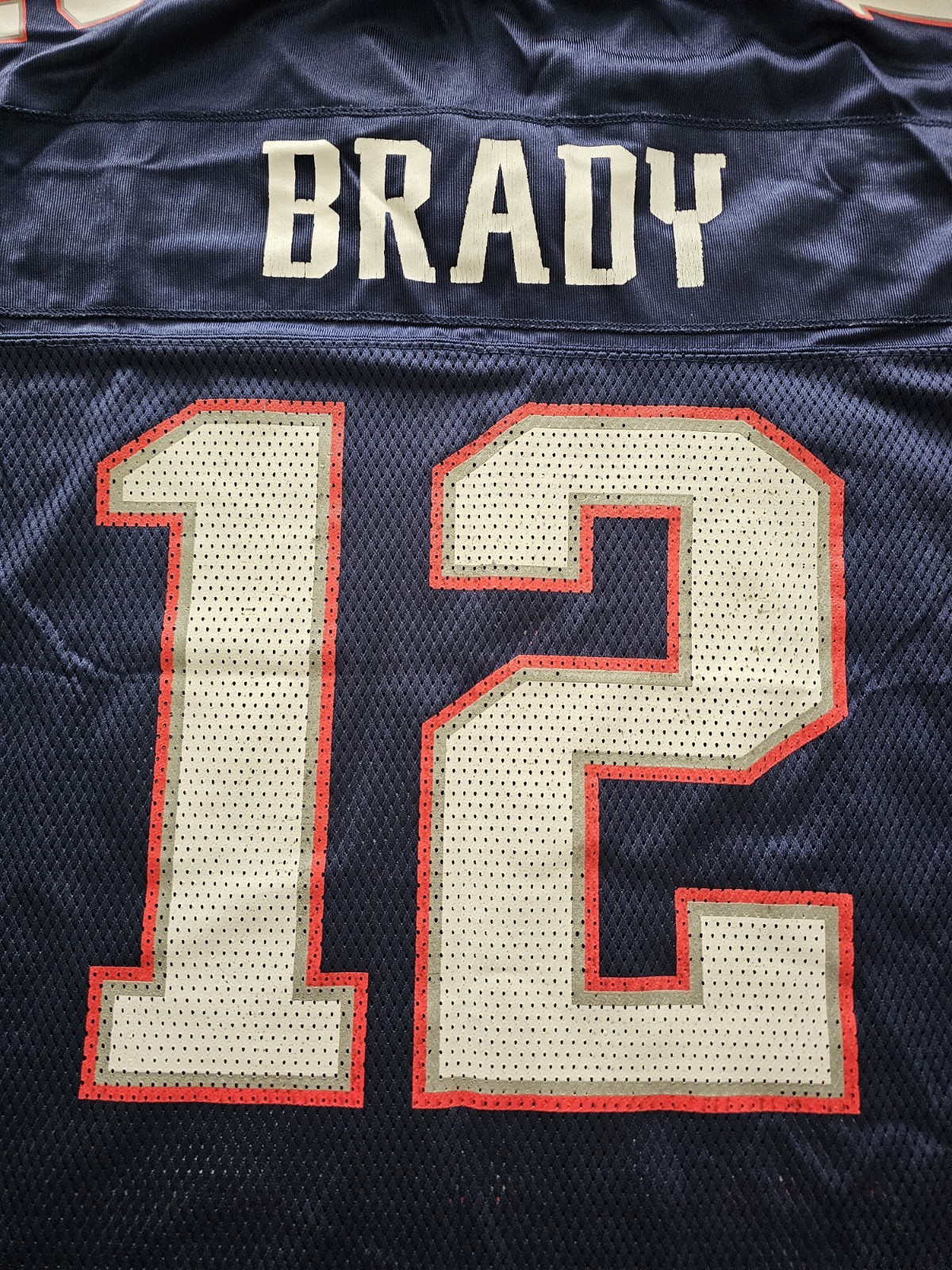 Vintage Reebok New England Patriots Tom Brady #12 Blue Jersey Size 2XL