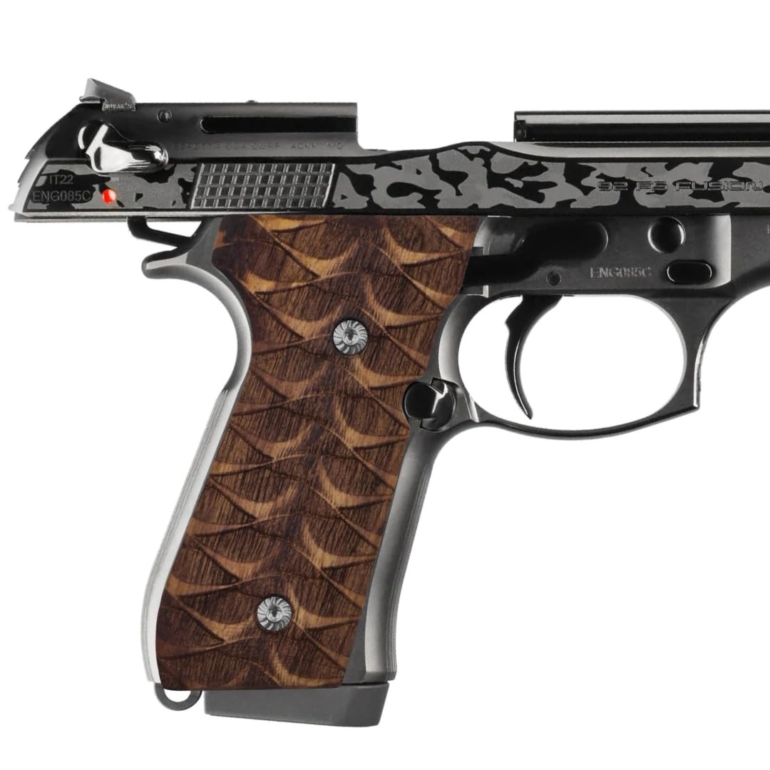 Zib Grips Custom Wood Pistol Grips for Beretta 92 & M9 Series Art 3D Waves