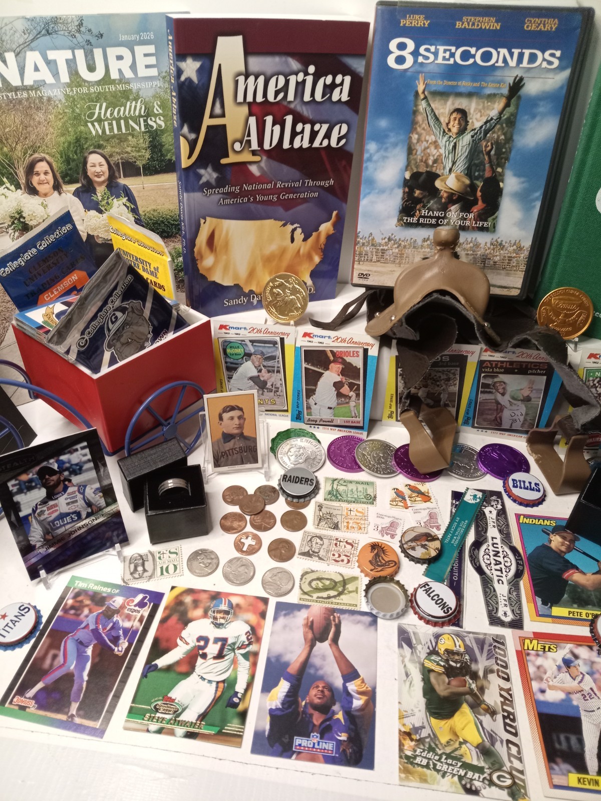 Huge Junk Drawer Lot Collectibles Trading Cards, Coins, & More #620HB