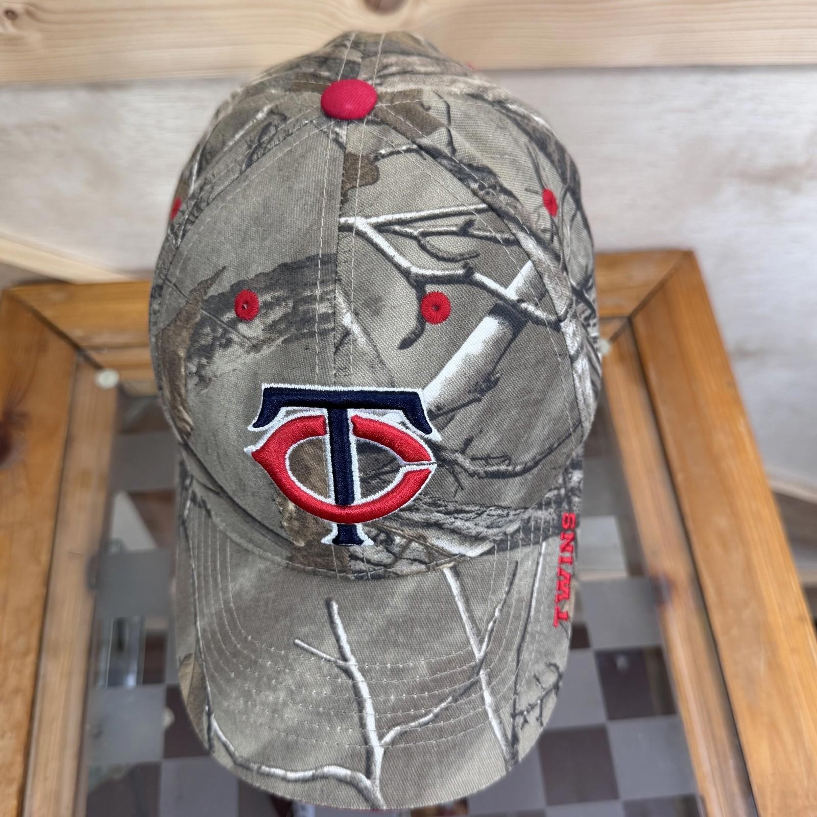 Minnesota Twins Strap Back Hat Cap Realtree Camo MLB Baseball Mens One Size