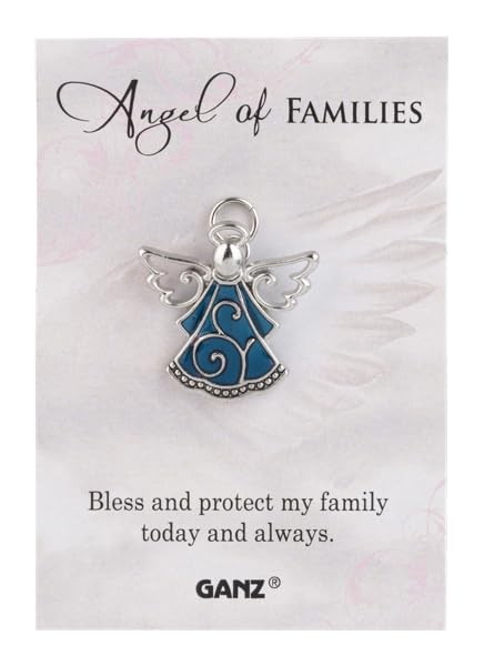 Ganz Angel of Families Pin, 1.25-Inch, Silver