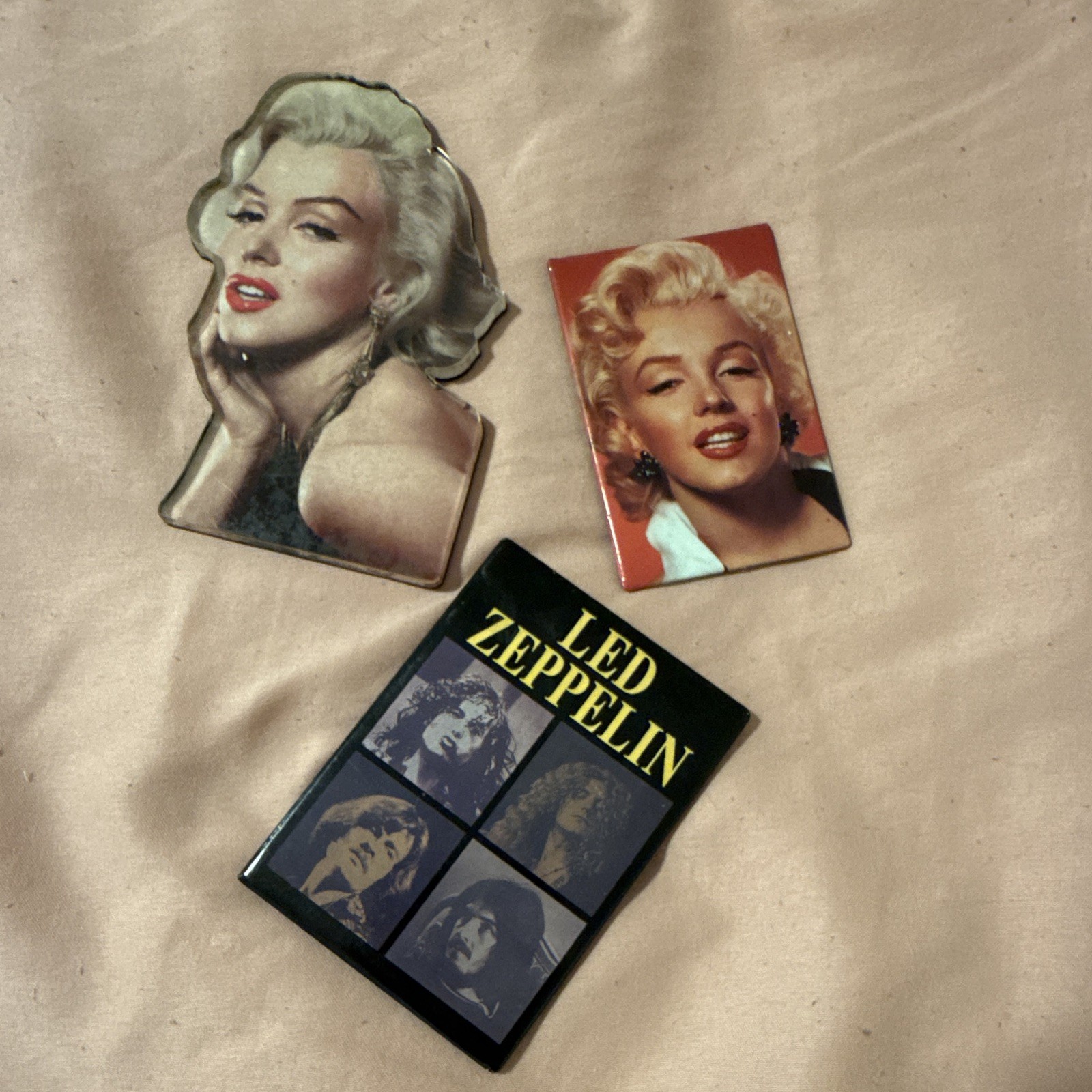 ATA-BOY Led Zeppelin Set of 3 Fridge Magnets, Multicolor Rectangle Music