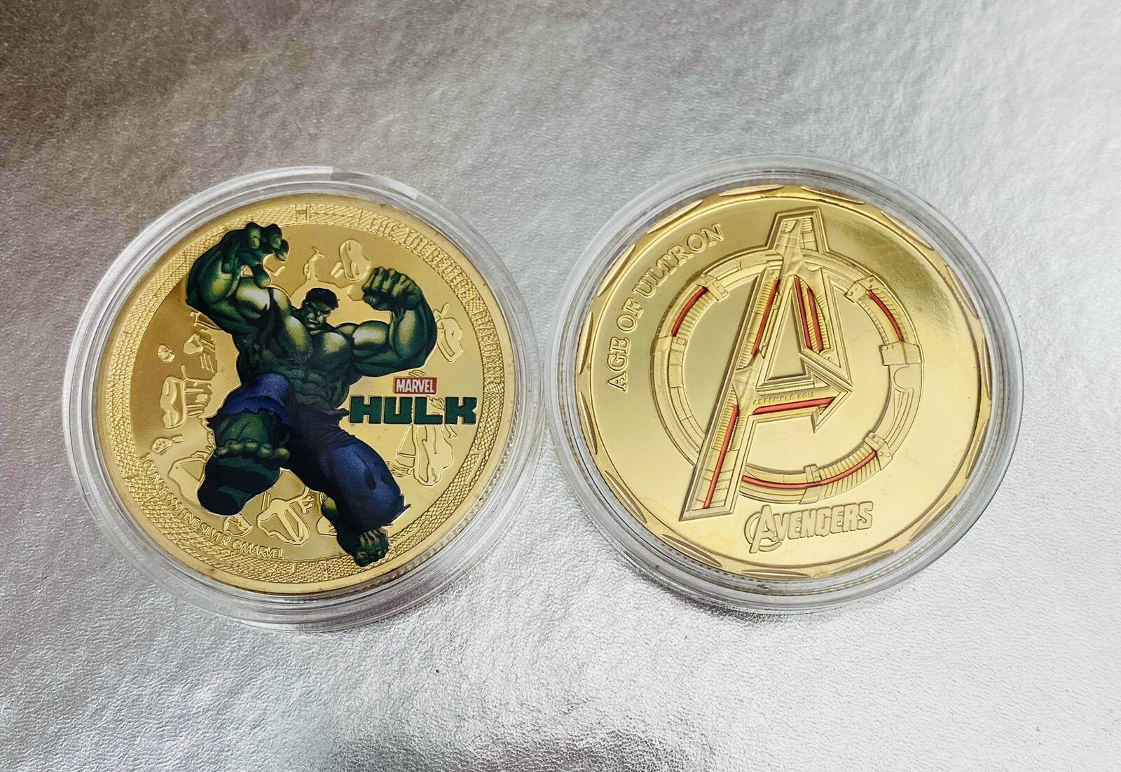 Marvel Avengers Age Of Ultron Gold Plated Commemorative Coin Box Set