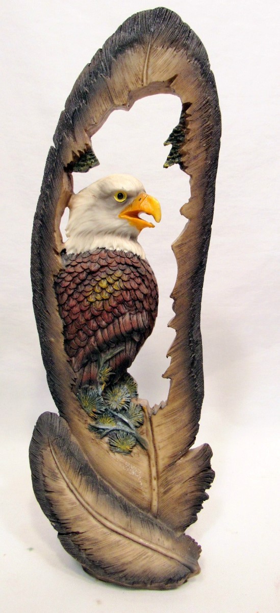 UNIQUE VINTAGE LOT OF 5 COLLECTABLE AMERICAN EAGLE THEMED PIECES VG (EZS002326)