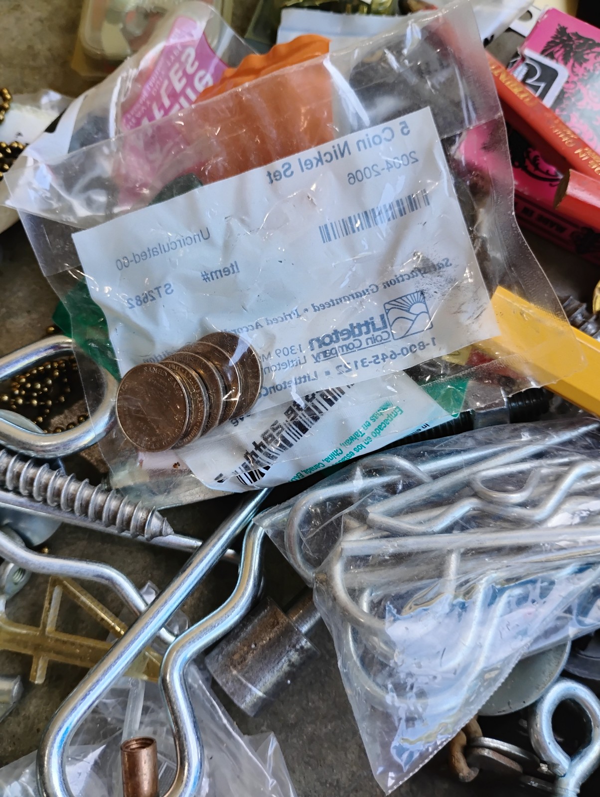 Vintage Junk Drawer Lot Grandpa’s Hardware , Timer Ect.