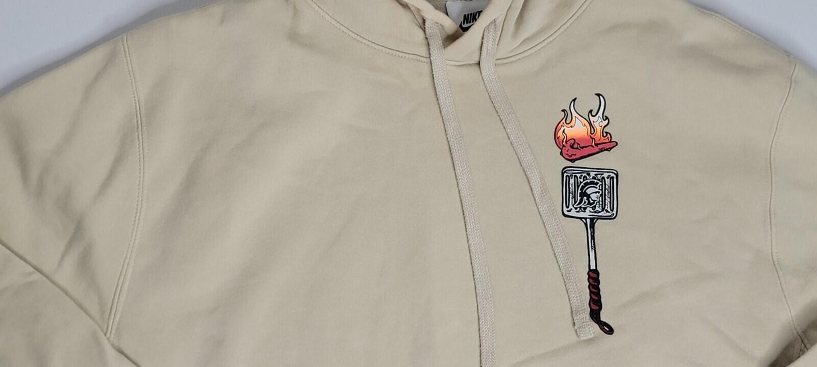 USC Trojans Mens Beige Nike Sz S Pullover Graphic Tailgating Double Sided Hoodie