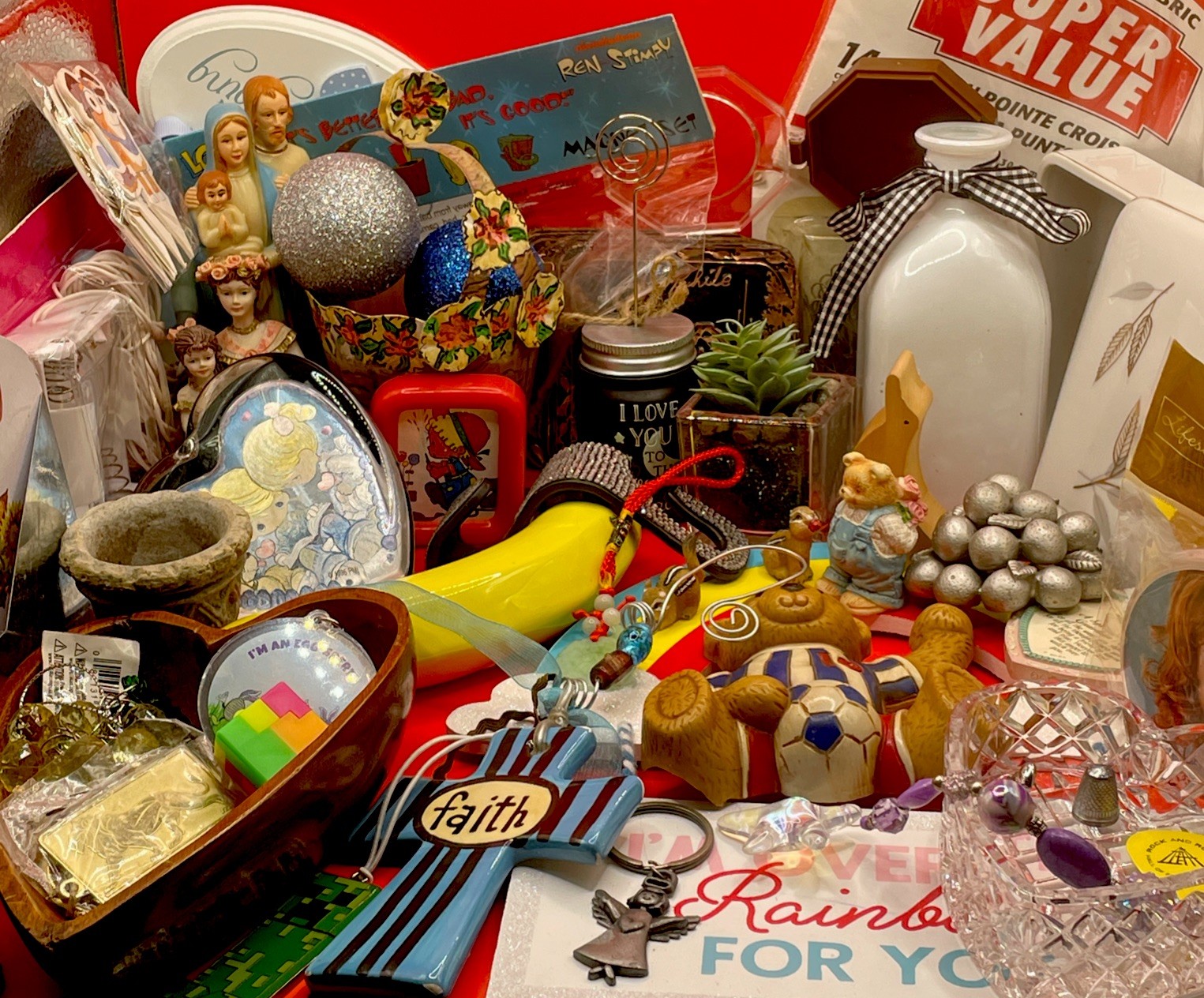 Mixed Home Decor Vintage Junk Drawer Random Hodgepodge Fun Upcycle DIY