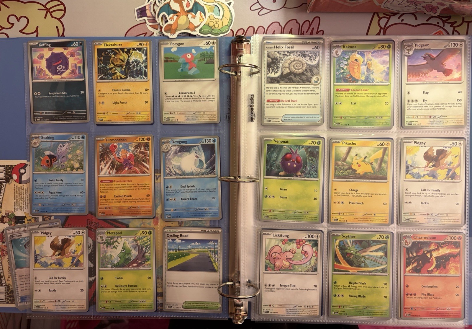 Binder W/Pokemon Cards&Stickers+extras