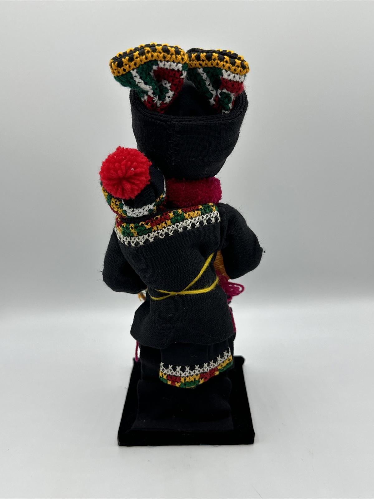 Vintage Thailand Yao Hill Tribe Doll 10″ Folk Art Handmade Vanida S. Mongkhon