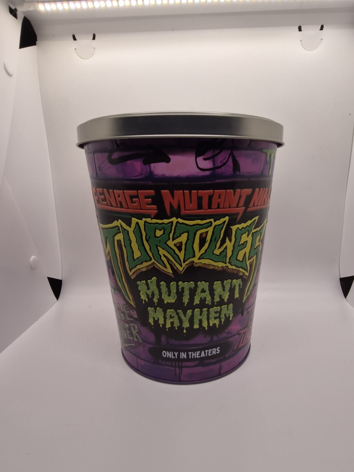 AMC TMNT Mutant Mayhem Popcorn Tin Bucket With Cup And Figure