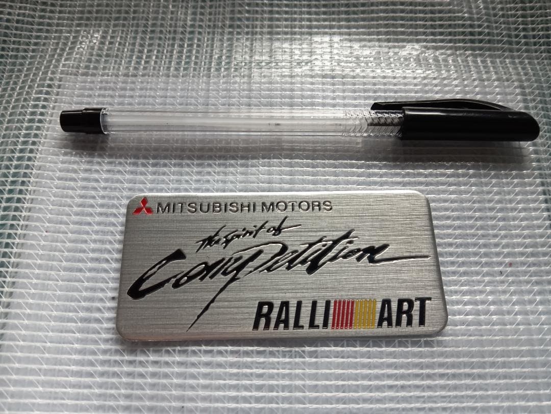 RALLI ART emblem plate Mitsubishi MITSUBISHI