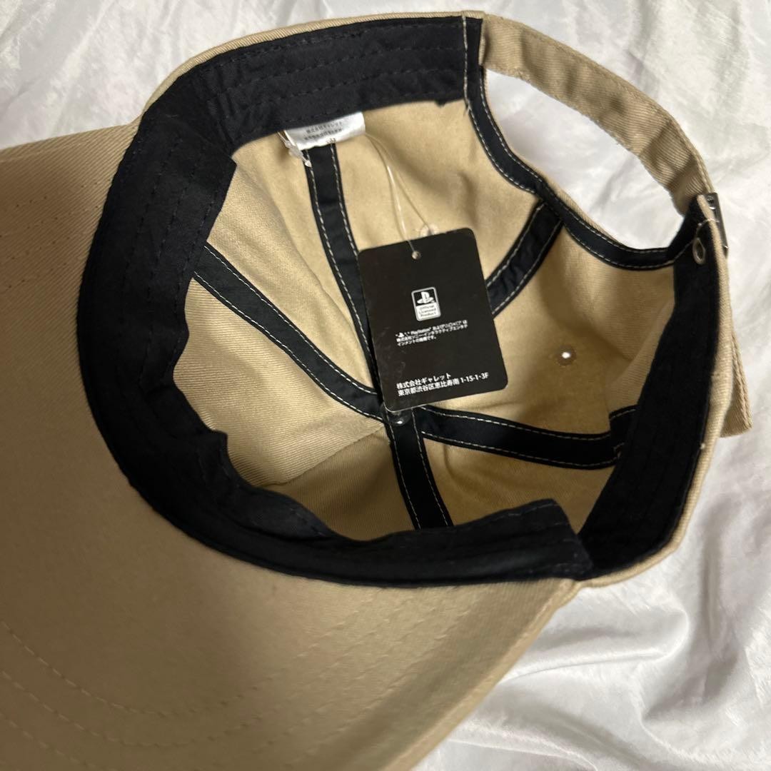 Rare PlayStation Embroidery PlayStation Hat Cap Beige