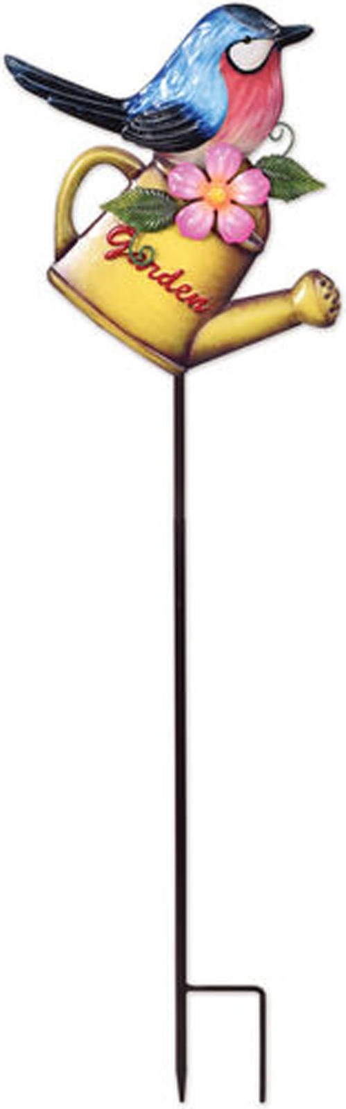 Sunset Vista Designs Bird Watering Can Garden Multicolor 33 x 9 Inch Metal Yard