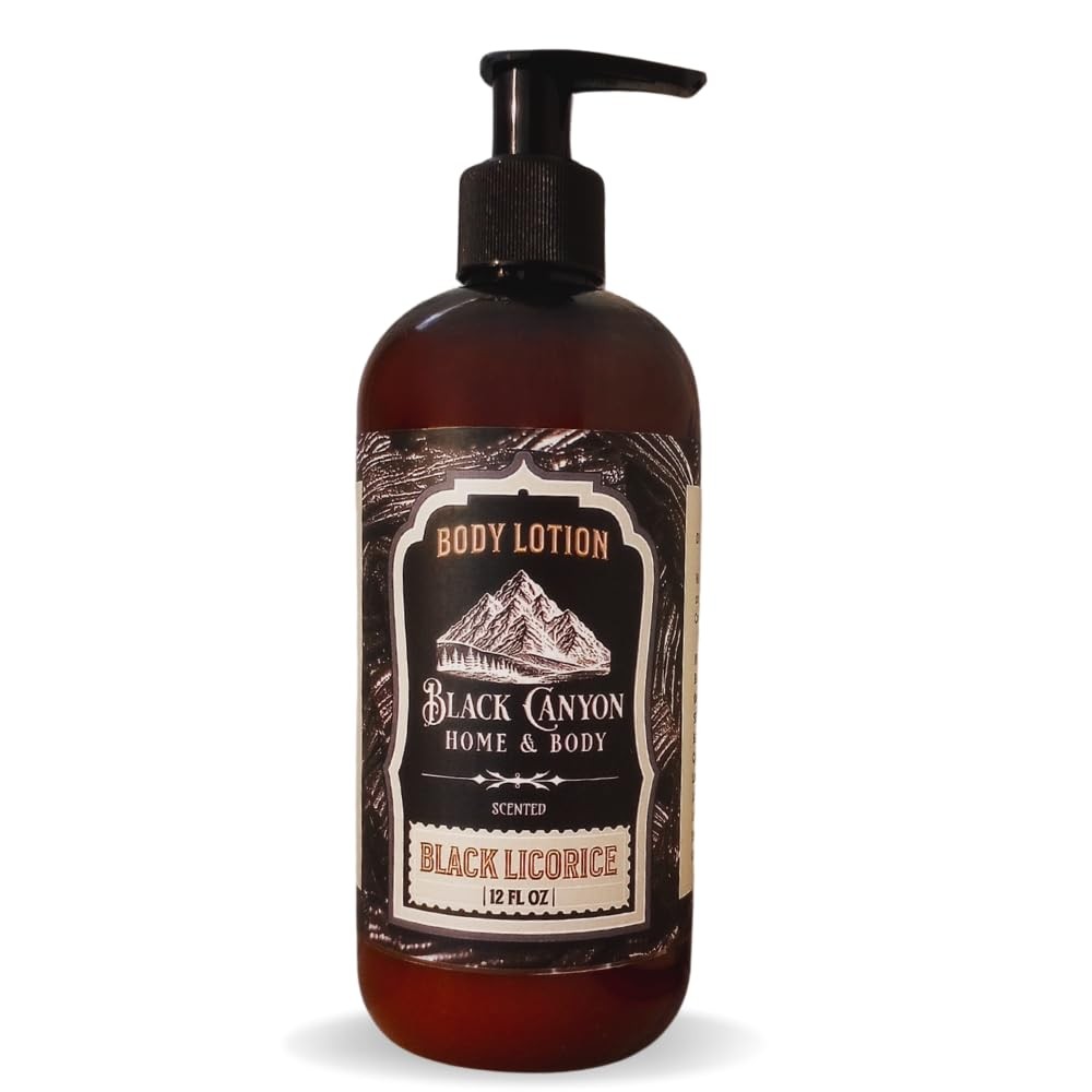 Black Canyon Black Licorice Body Lotion 12oz Lanolin Jojoba Oil Scented