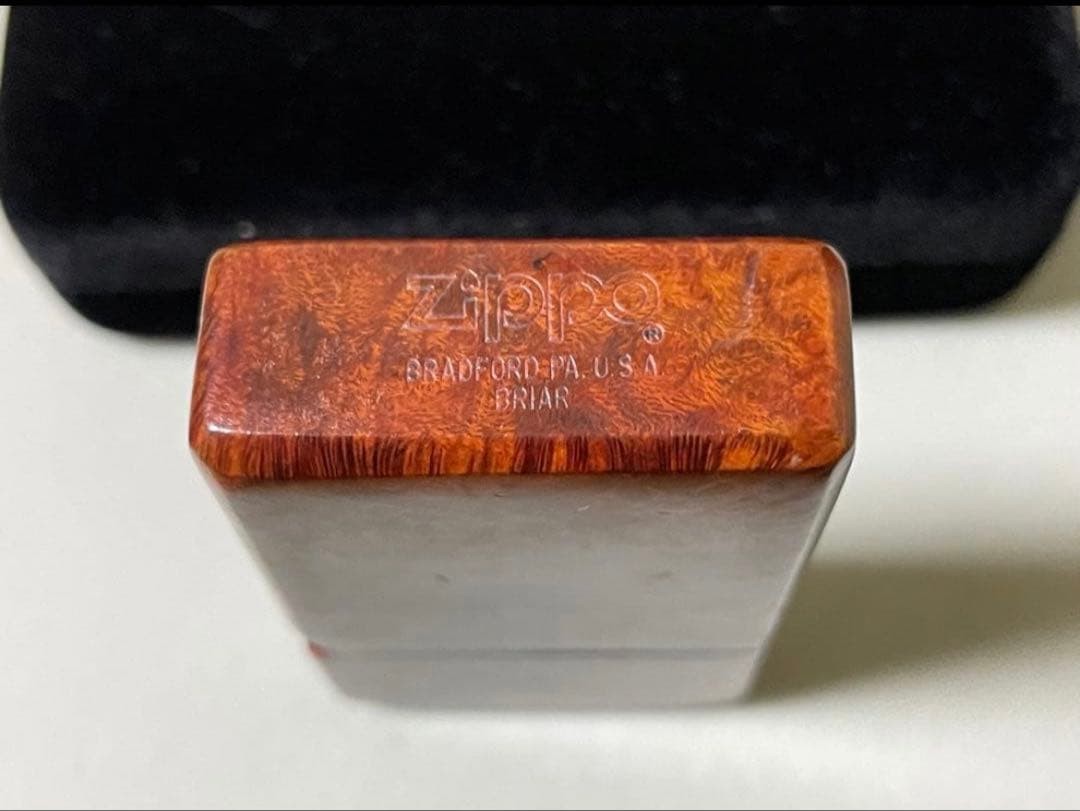 zippo briarwood slim 1985 vintage good condition