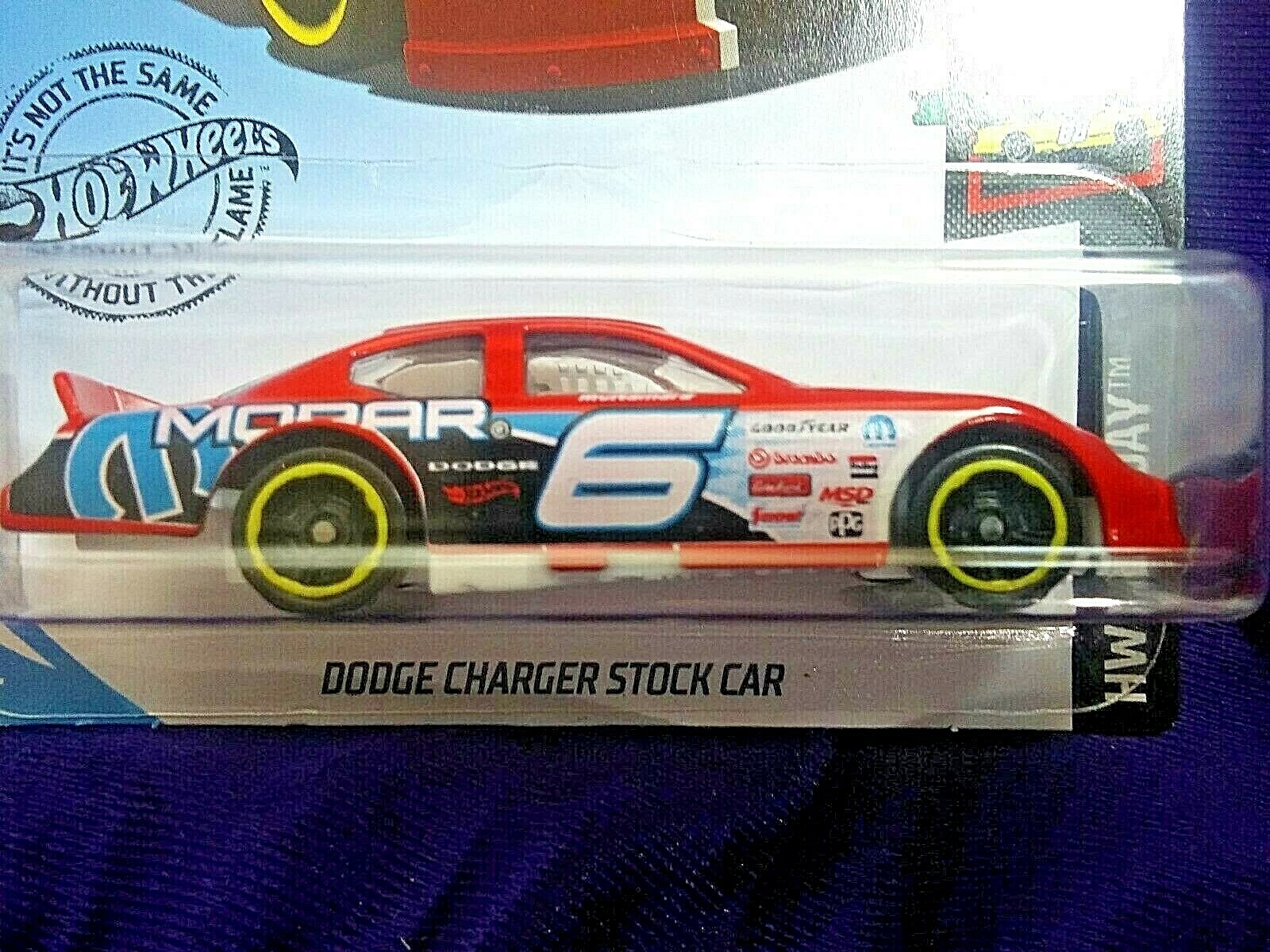 Hot Wheels Dodge Charger Stock Car HW Race Day #5/10 Red Die-Cast Rear Spoiler