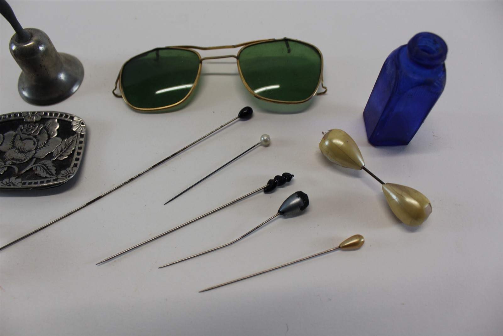 Vintage Women’s Dresser Drawer Lot Sunglasses Bell Hair Pins and More