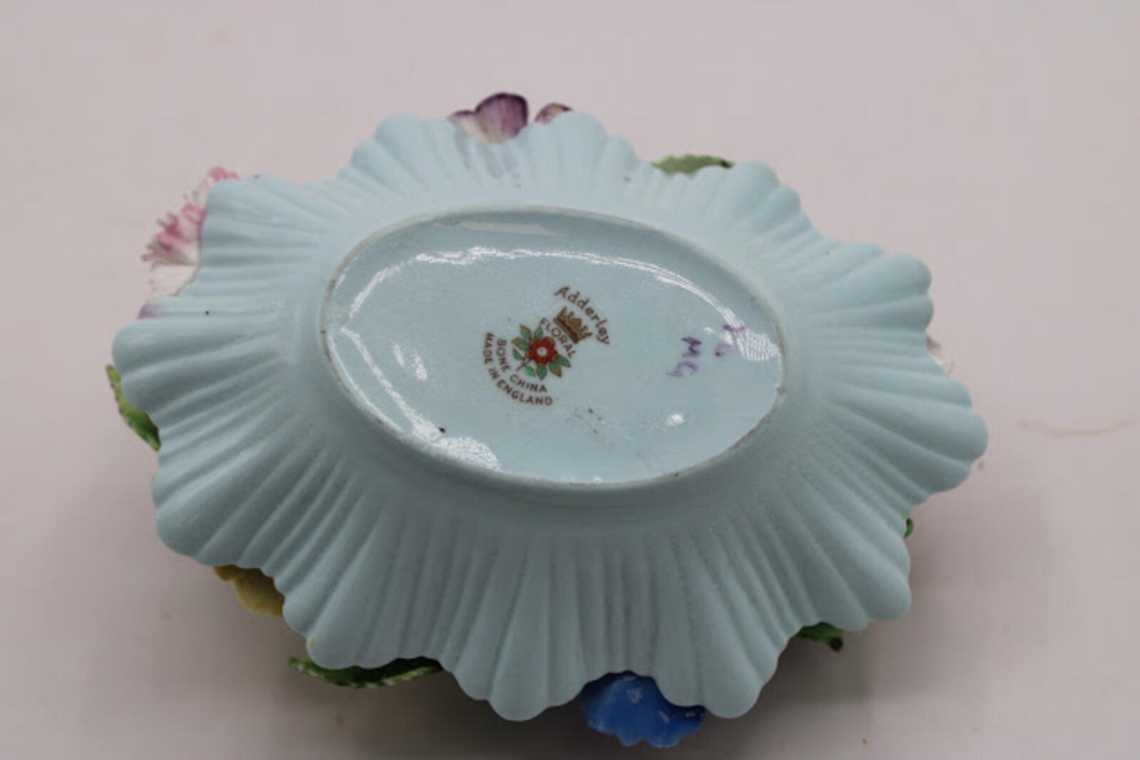 Vintageb Royal Adderley England Bone China Floral Dish Centerpiece