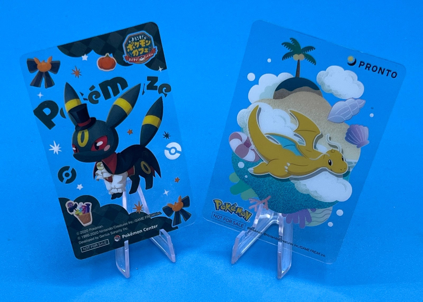 Lot 2 Umbreon Dragonite Pokemon card Center Promo Clear Card Pokemaze Cafe JP