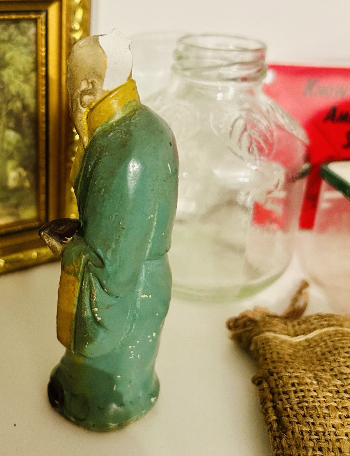 Antique VTG Junk Drawer Lot-Nippon-F&F-Pot Metal-Ephemera-LEFTON-Asian Figurine-
