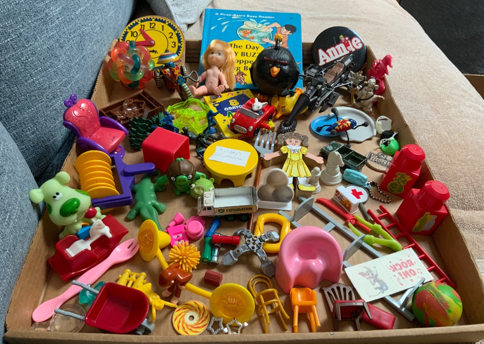 VTG Junk Drawer Lot Assemblage Art Crafts Mixed Media All TOYS 2# Chairs Ladders