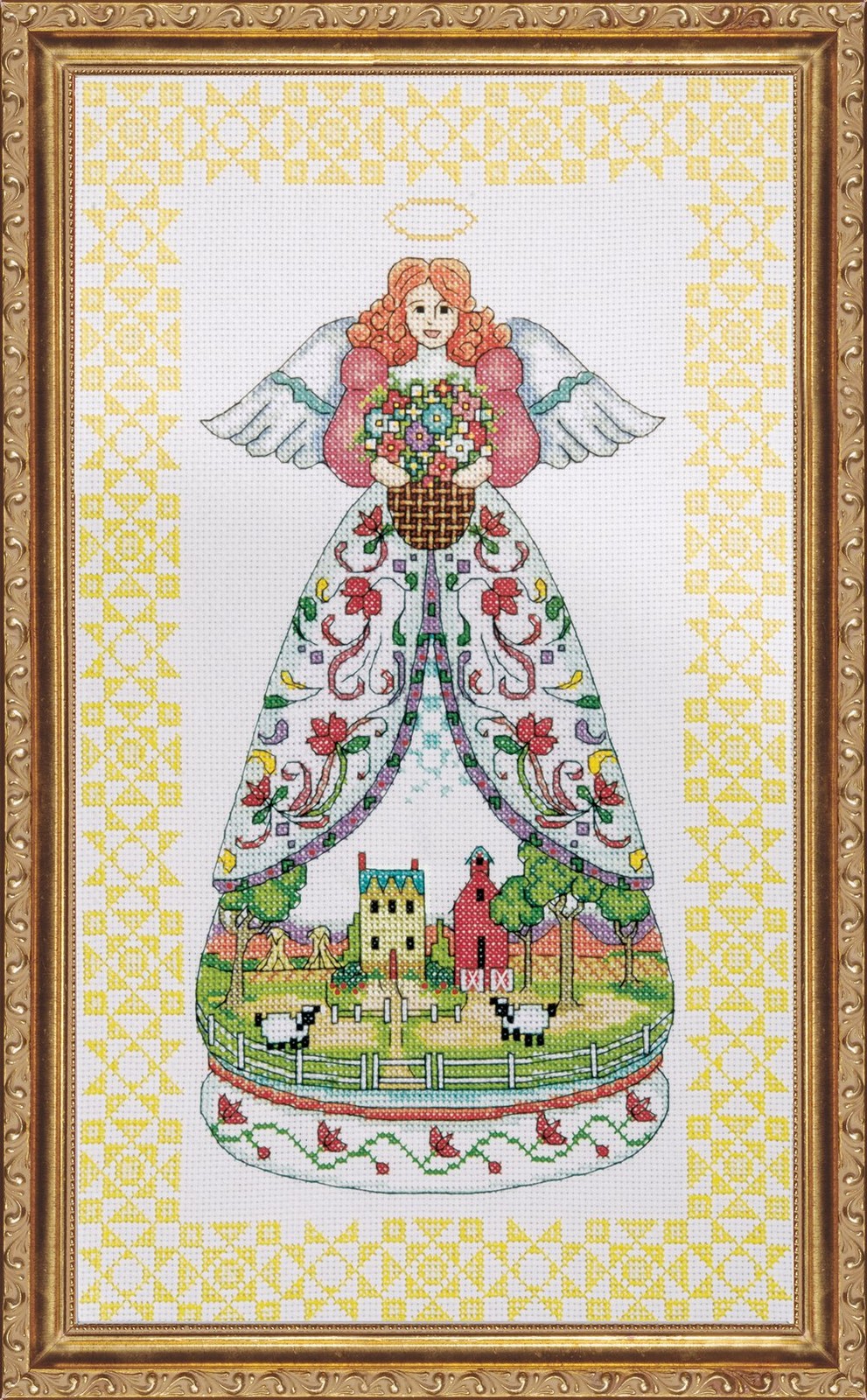 Tobin Summer Angel Cross Stitch Kit, 9×15 Inch, Jim Shore Design