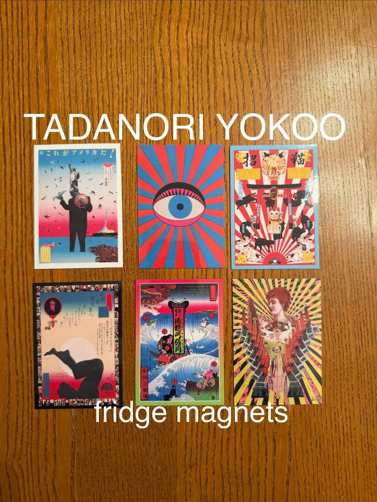 Tadanori Yokoo FRIDGE MAGNETS Japanese psychedelic art Japan