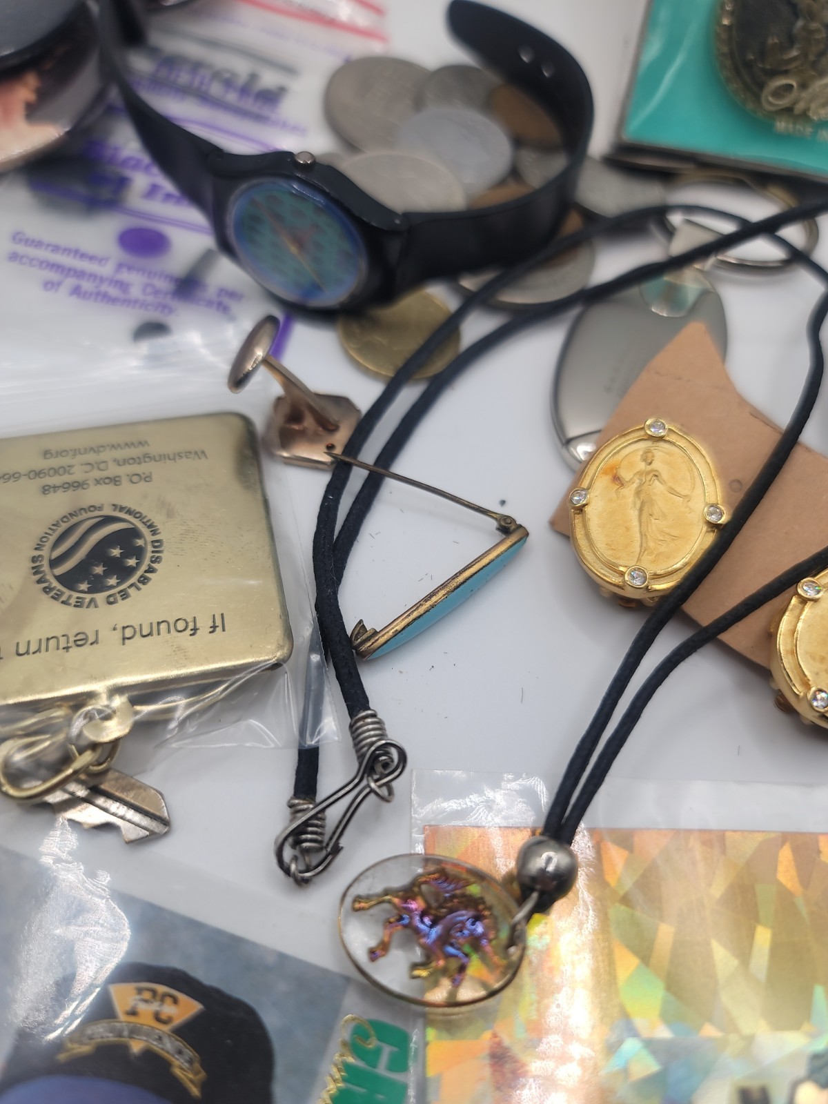 Huge Junk Drawer Lot Vintage Keys, Coins, Jewelry, And More