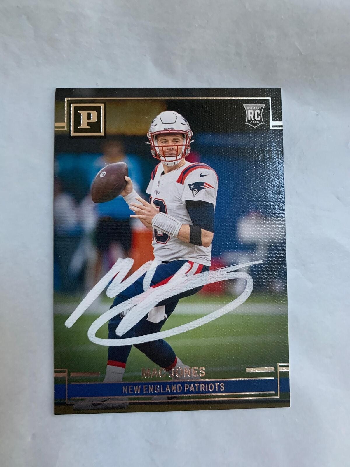 Mac Jones Signed Autographed New England Patroits Football Rookie Card RC COA