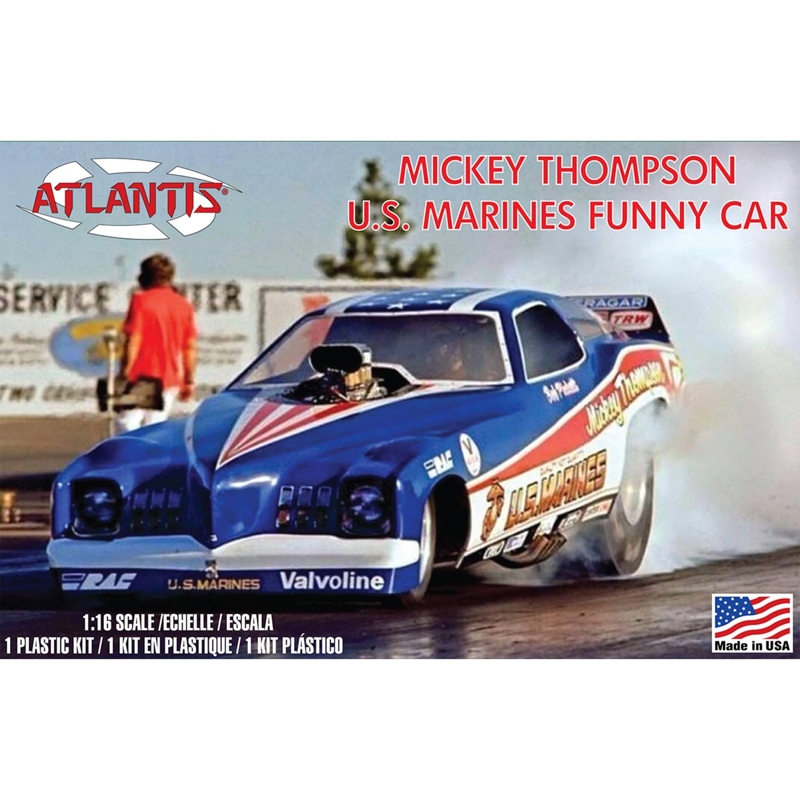 1/16 Scale Funny Car Model Kit: Atlantis Mickey Thompson Marines
