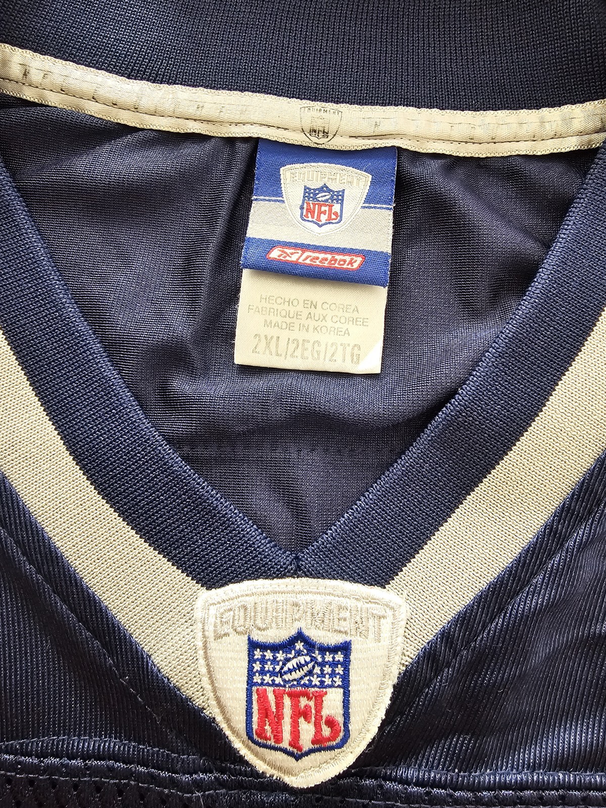 Vintage Reebok New England Patriots Tom Brady #12 Blue Jersey Size 2XL