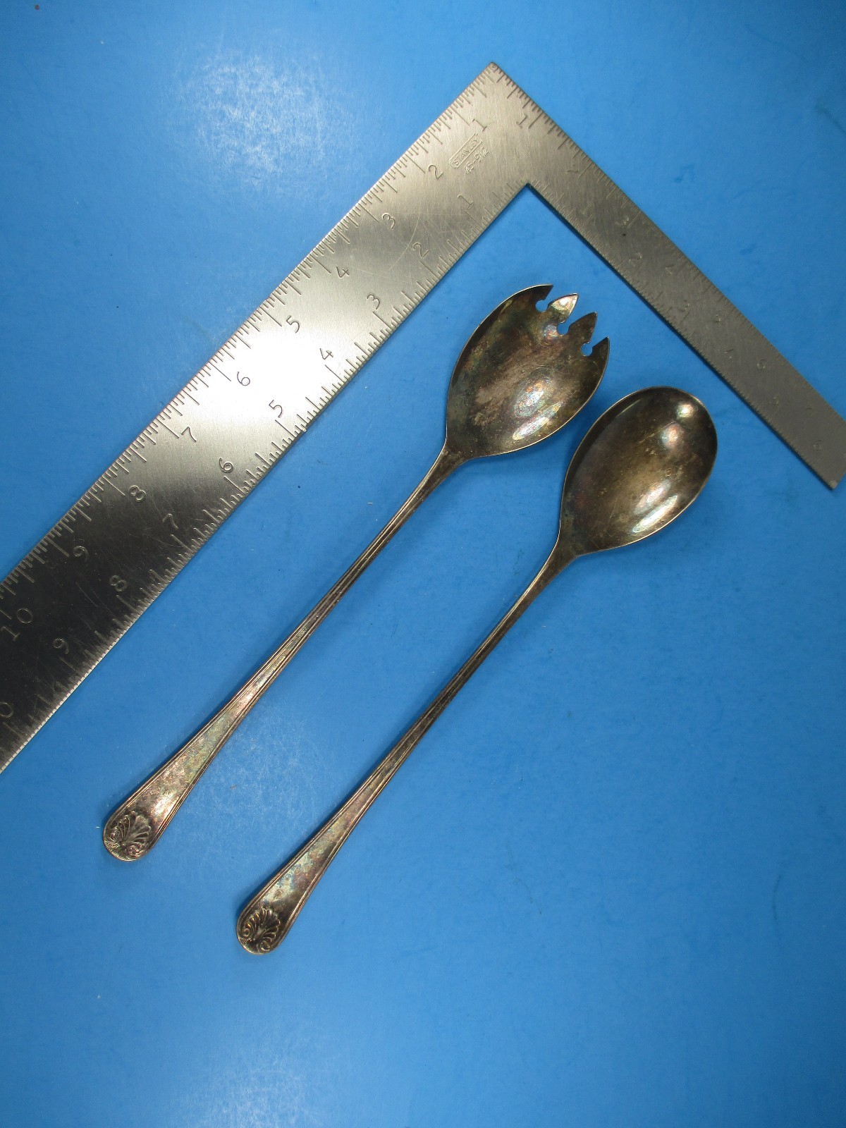 Vintage EPNS Sheffield England Silver Plate Serving Salad Set Spoon & Fork VS3