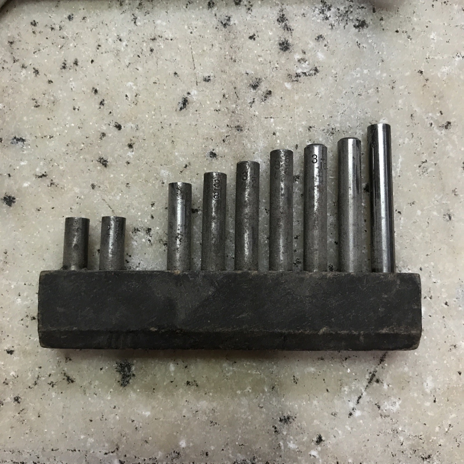 Vintage Junk Drawer Tool Lot – Tools Punch Chisel Wrenches Plastic Case – Metal