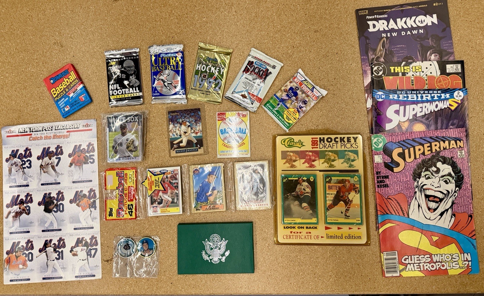 Sports Comics & Coins Collection Lot # 3 Football Hockey Baseball DC Marvel