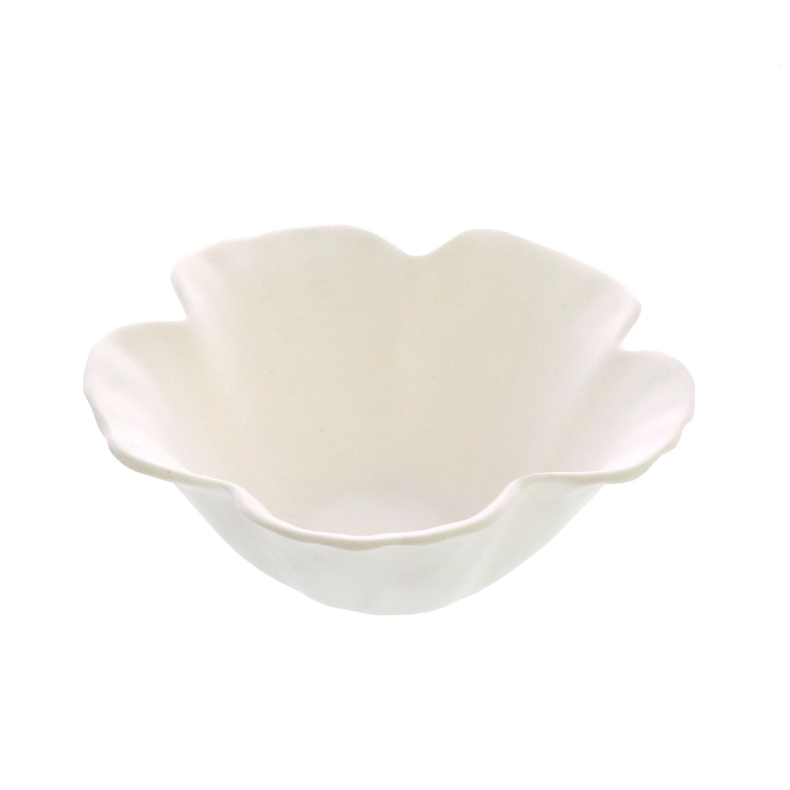 HomArt Hibiscus Floating Tealight Holder, 4.25 x 1.5-Inch, White, Bone China