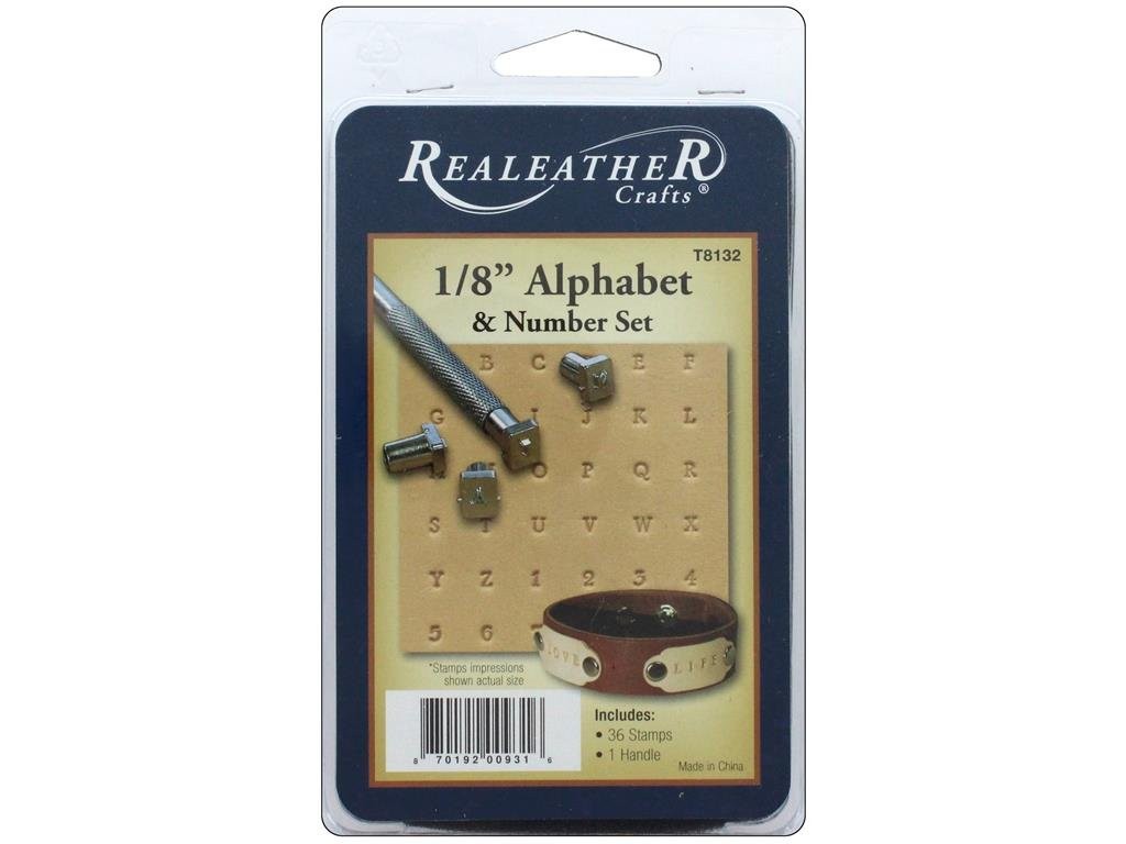 Silver Creek Leather Alphabet Number Stamp Set 1/8 Inch Chrome Plated