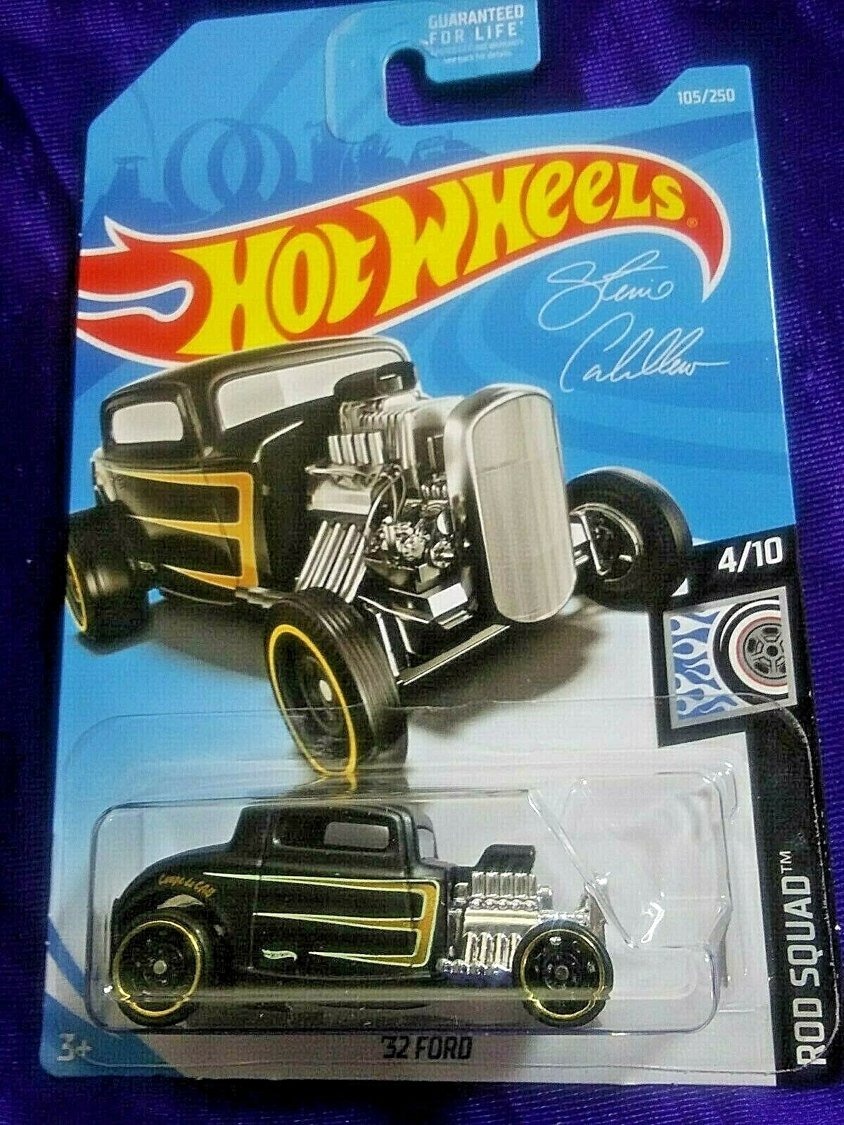 Hot Wheels ’32 Ford Black Exposed Engine Rod Squad #4/10 Die-Cast 1:64 Scale New