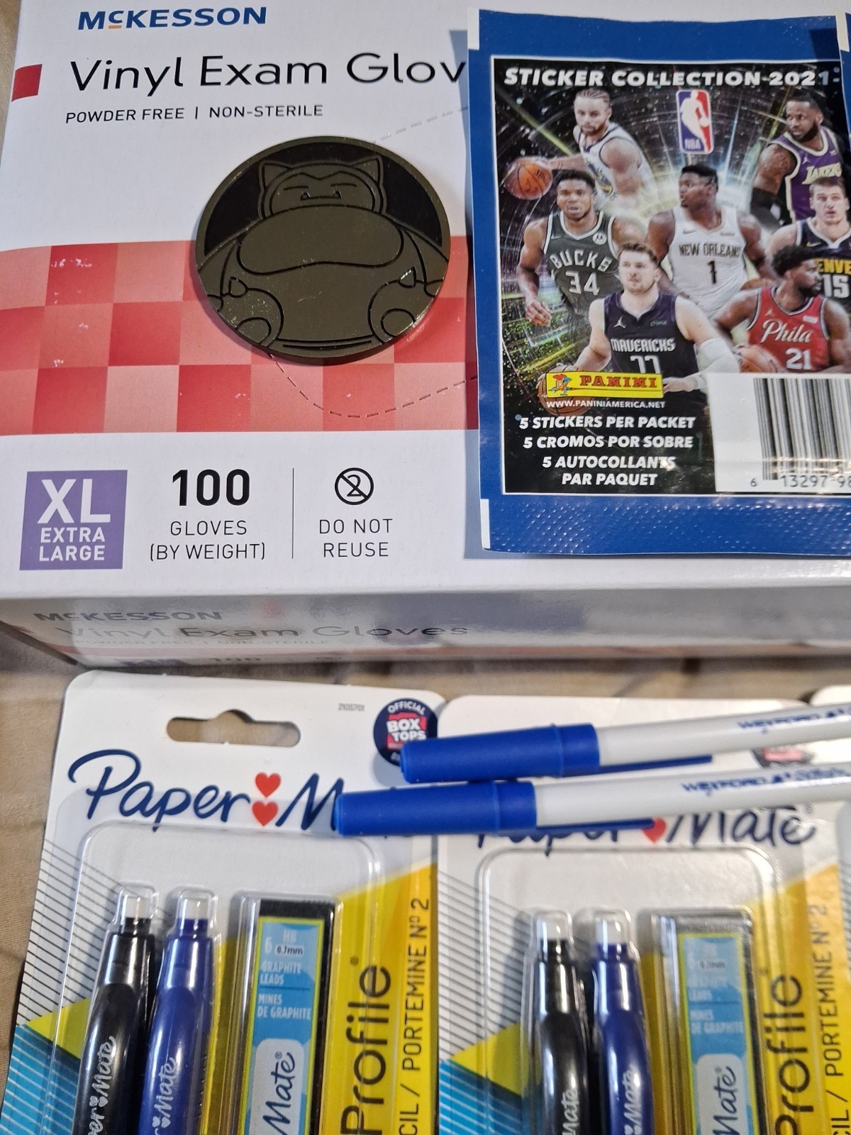 Junk Drawer Lot Basketball Cards Coins Pencils Misc