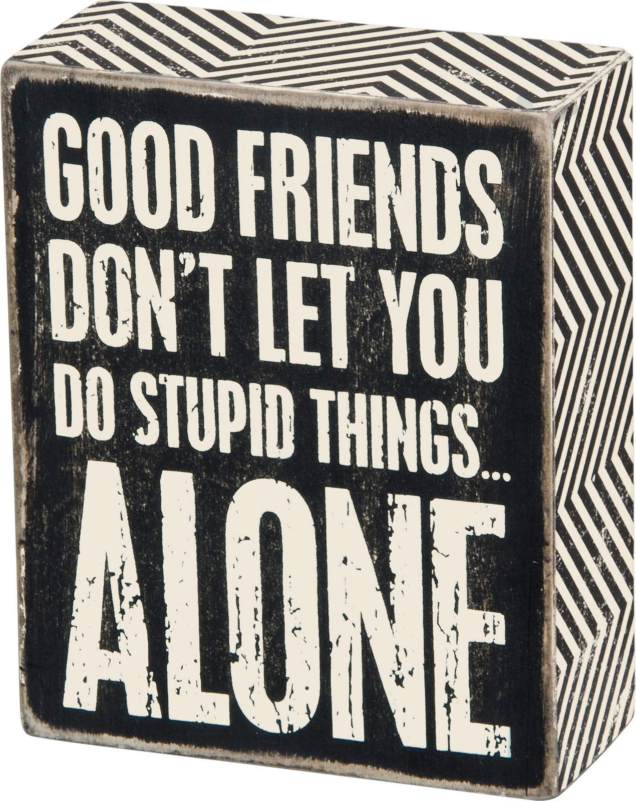 Primitives by Kathy Box Sign, 4 by 3-Inch, Stupid Things