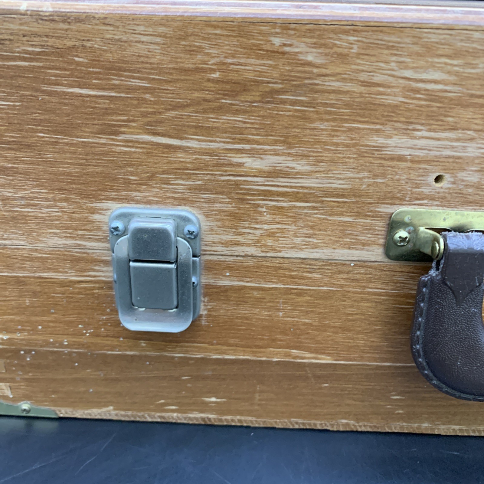 Vintage Wooden Artist Paint Box w Palette Compartments 18″ Case