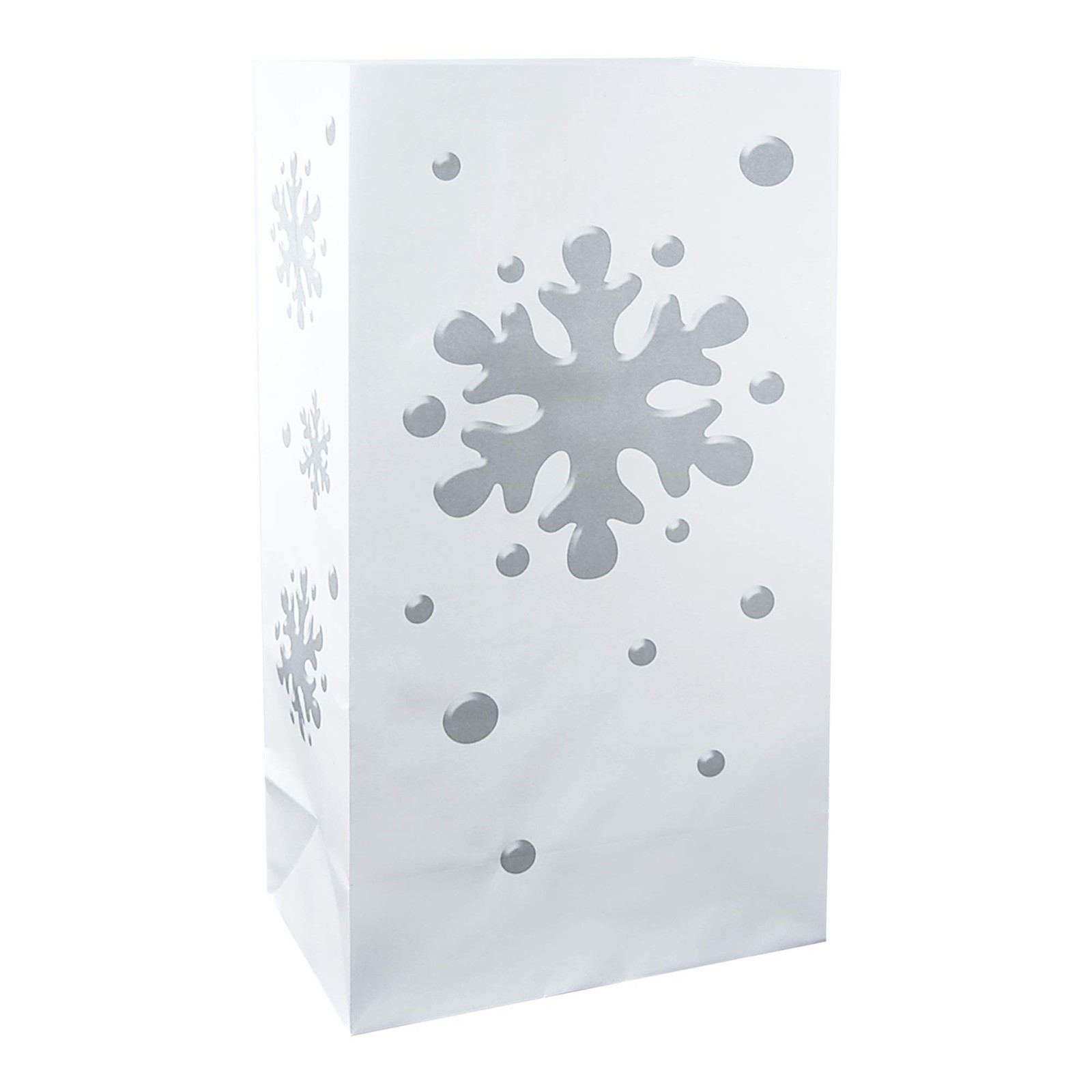 Lumabase Paper Luminaria Bags Snowflake 24 LumaBase Mixed Materials Holiday